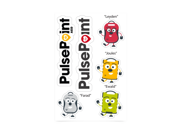 PulsePoint Promotional Items Stickers.